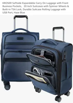 20” Kroser luggage on wheels similar to image