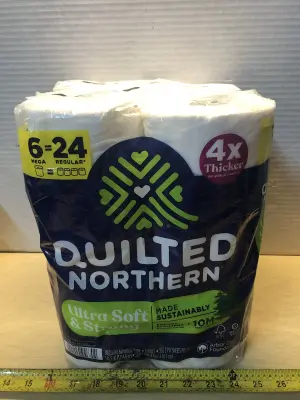2 packs 6 rolls each quilted northern toilet paper