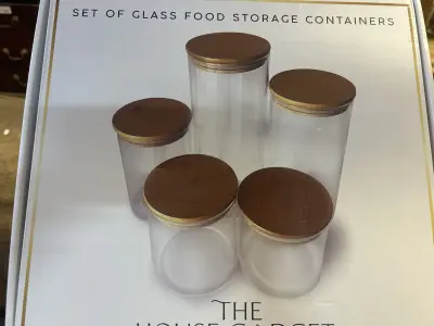 set of glass storage