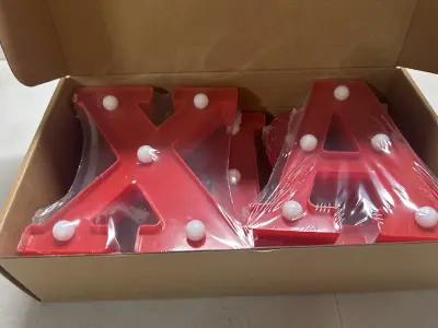 4 “XMAS” christmas lights