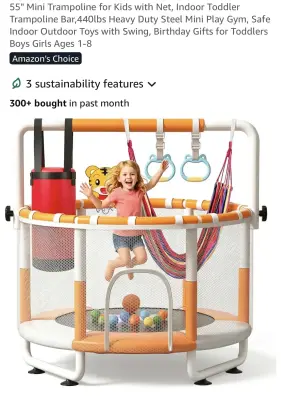 Youth trampoline untested used as is similar to image